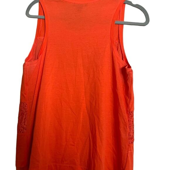 J. Crew Orange Lace Panel Tank Top Blouse M - Picture 6 of 6
